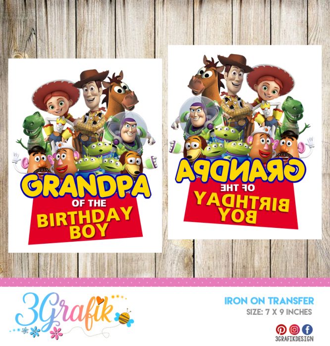 Toy Story Grandpa – Iron on Transfer – Printable