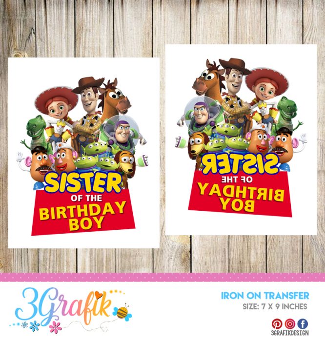 Toy Story Sister – Iron on Transfer – Printable