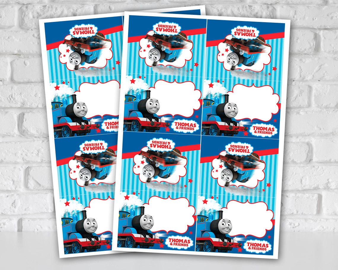 Thomas the Train Food Tent Cards