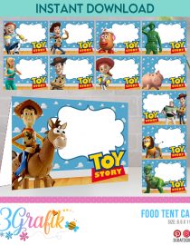 Toy Story Food Tent Cards