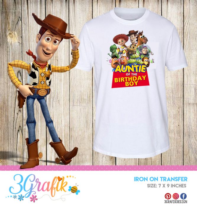 Toy Story Auntie – Iron on Transfer – Printable