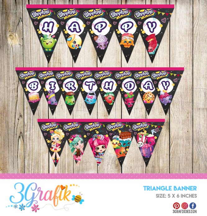 Shopkins – Banners and Garlands – Printable