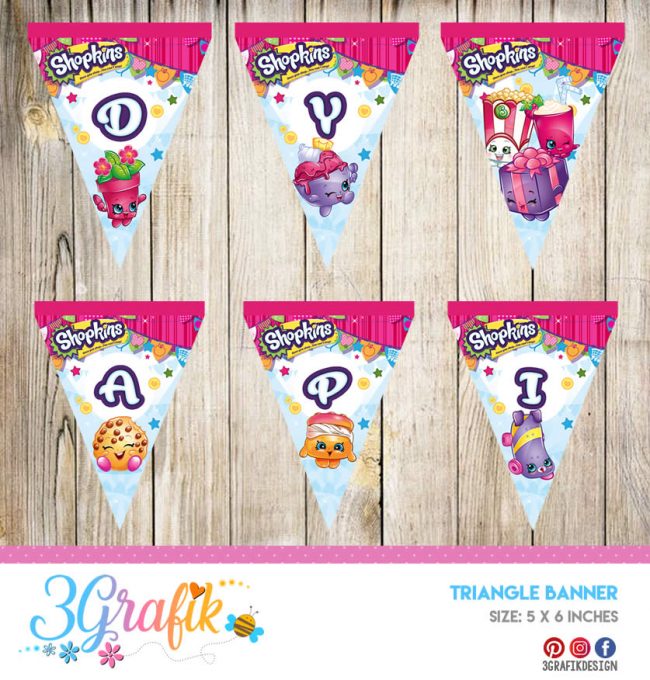 Shopkins – Banners and Garlands – Printable - 3Grafik