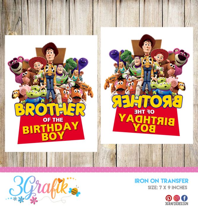 Toy Story Brother – Iron on Transfer – Printable