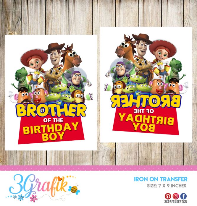 Toy Story Brother – Iron on Transfer – Printable