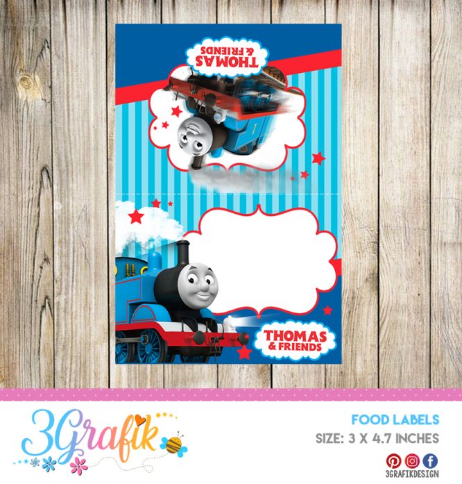 Thomas The Train – Food Tent Cards– Printable