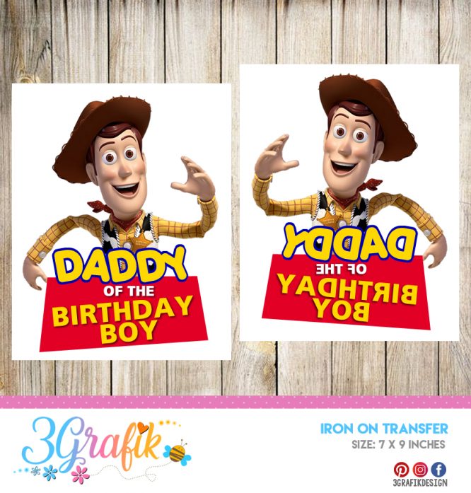 Toy Story Daddy – Iron on Transfer – Printable