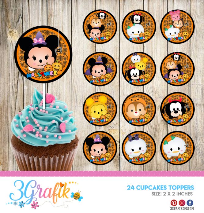 Tsum Tsum Halloween Cupcake Topper