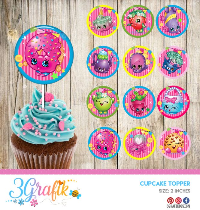 Shopkins – Cupcakes Topper – Printable