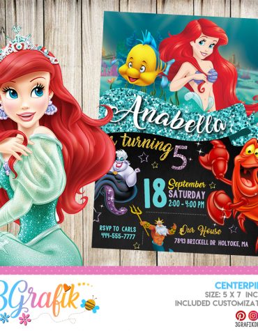 The Little Mermaid invitation