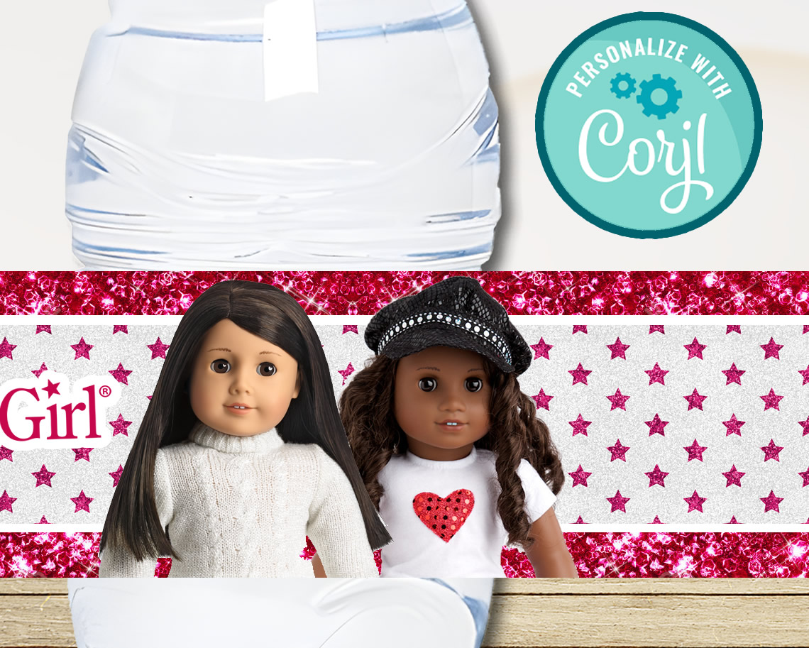 American Girl Water Bottle Labels