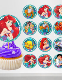 Ariel The Little Mermaid Cupcake Toppers