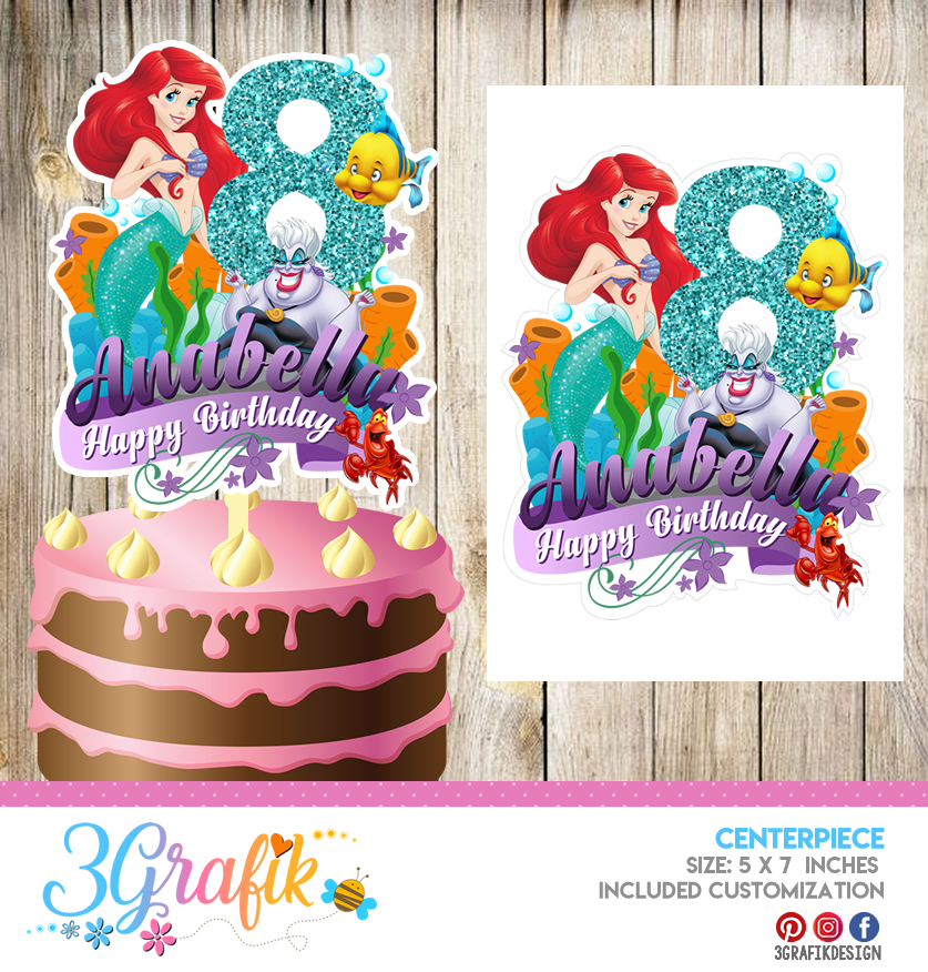 Free 219 Mermaid Cake Topper Svg Free SVG PNG EPS DXF File