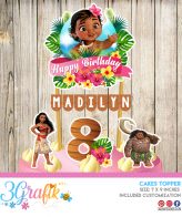 Moana Cake Topper Pennant Printable 3grafik Moana Cake Topper Pennant Printable 3grafik