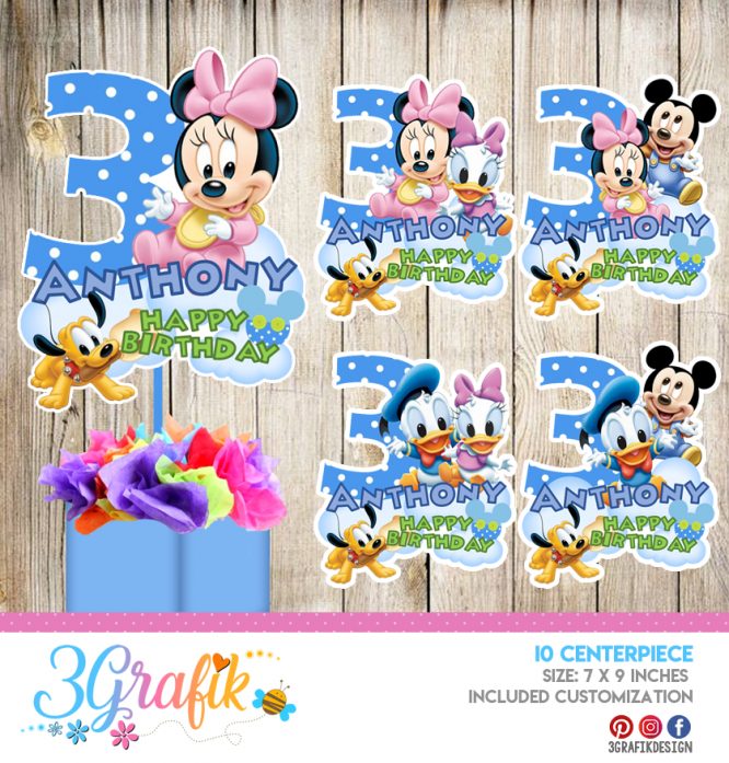 Mickey Mouse Baby Centerpiece