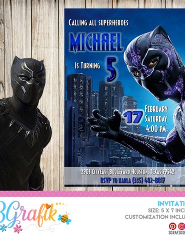 Black Panther Invitation birthday