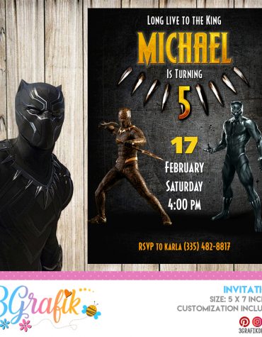 Black Panther Avengers Invitation
