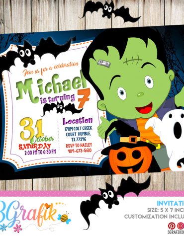 Frankenstein Halloween Invitation