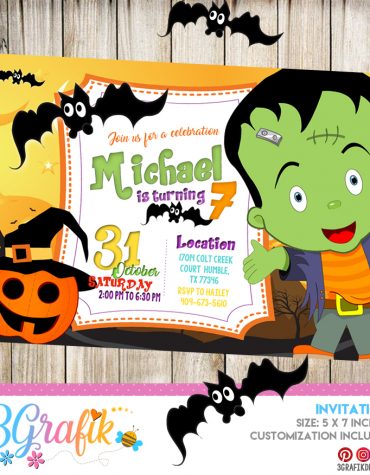Frankenstein Halloween Invitation