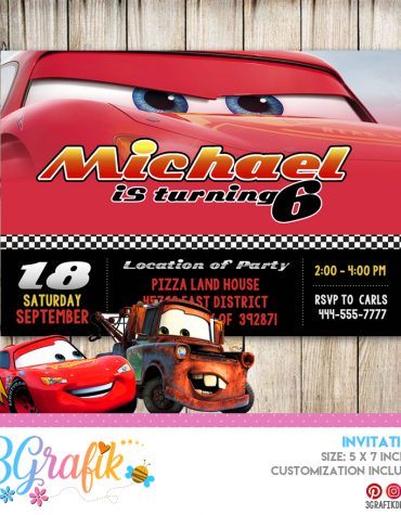 Cars party Invitation