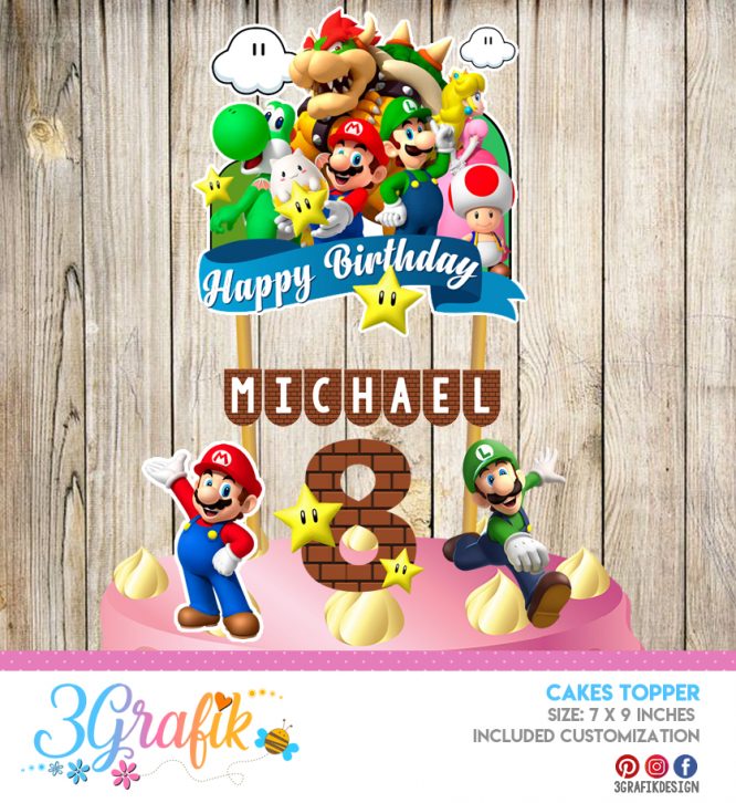 Super Mario Bros Cake Topper