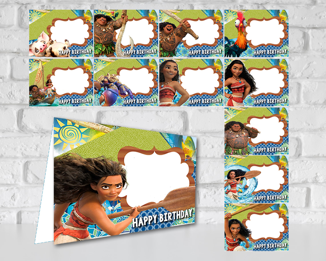 Moana Food Tent Cards