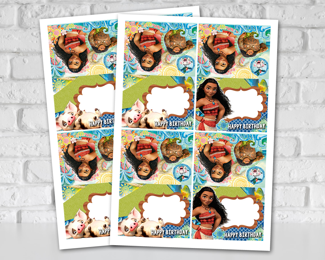 Moana Food Tent Cards