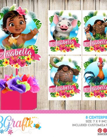 Moana Centerpiece Printable