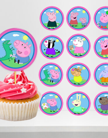 Peppa Pig Cupcake Toppers
