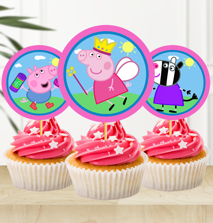 Peppa Pig Cupcake Toppers
