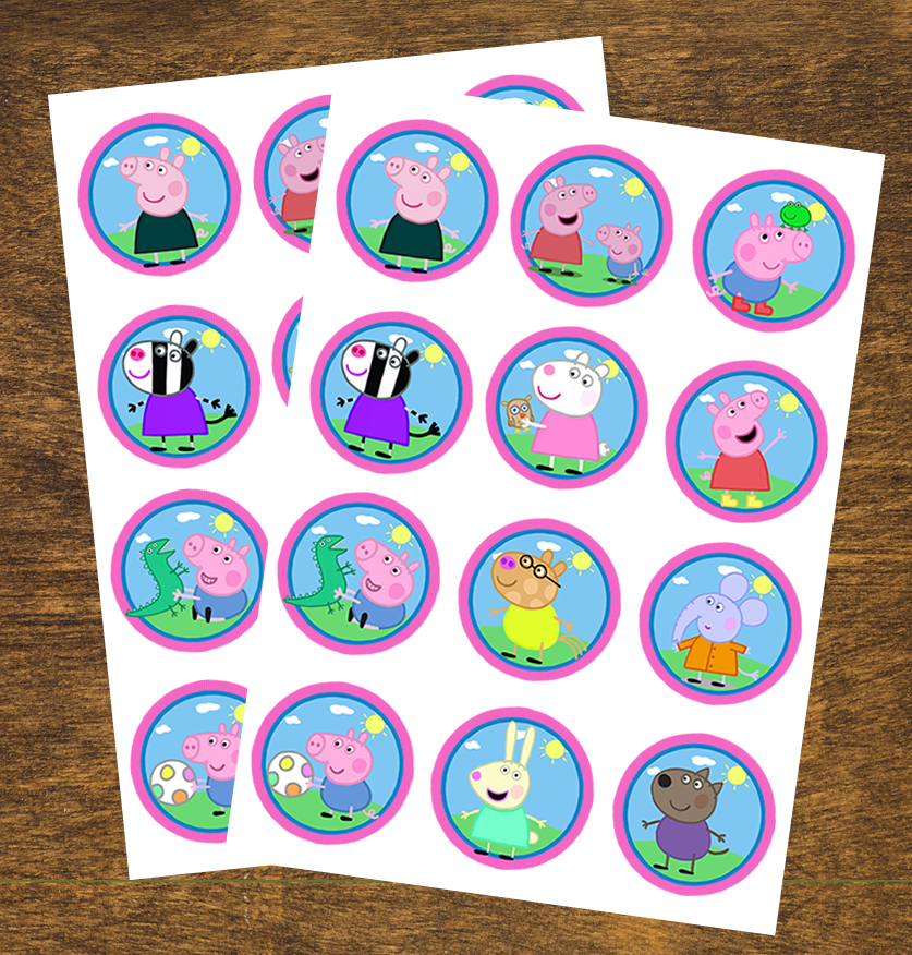 Peppa Pig Cupcake Toppers