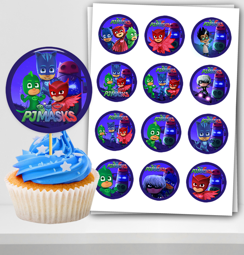 PJ Masks Cupcake Toppers