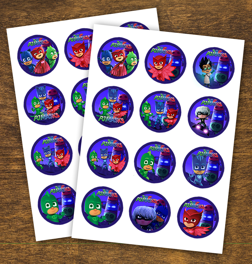PJ Masks Cupcake Toppers
