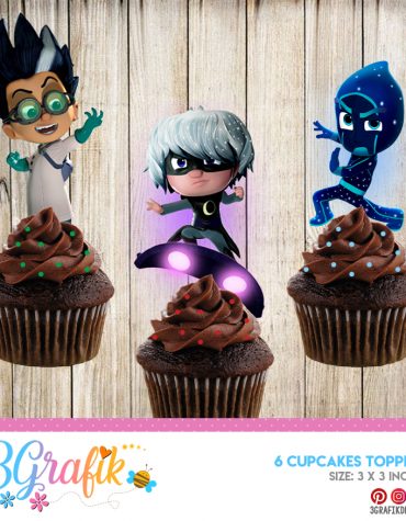 Pj Mask Cupcake Topper