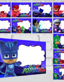 Pj Mask Food Tent Cards – Instant Download for Kids Birthday Party