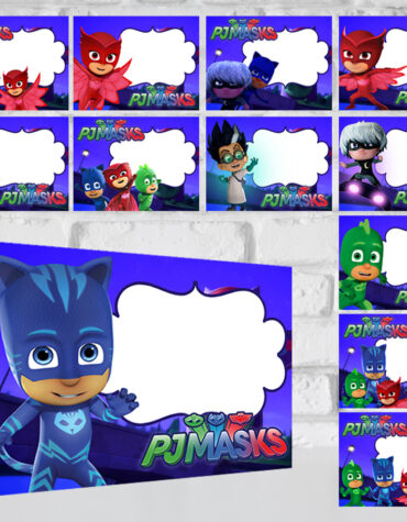 Pj Mask Food Tent Cards – Instant Download for Kids Birthday Party