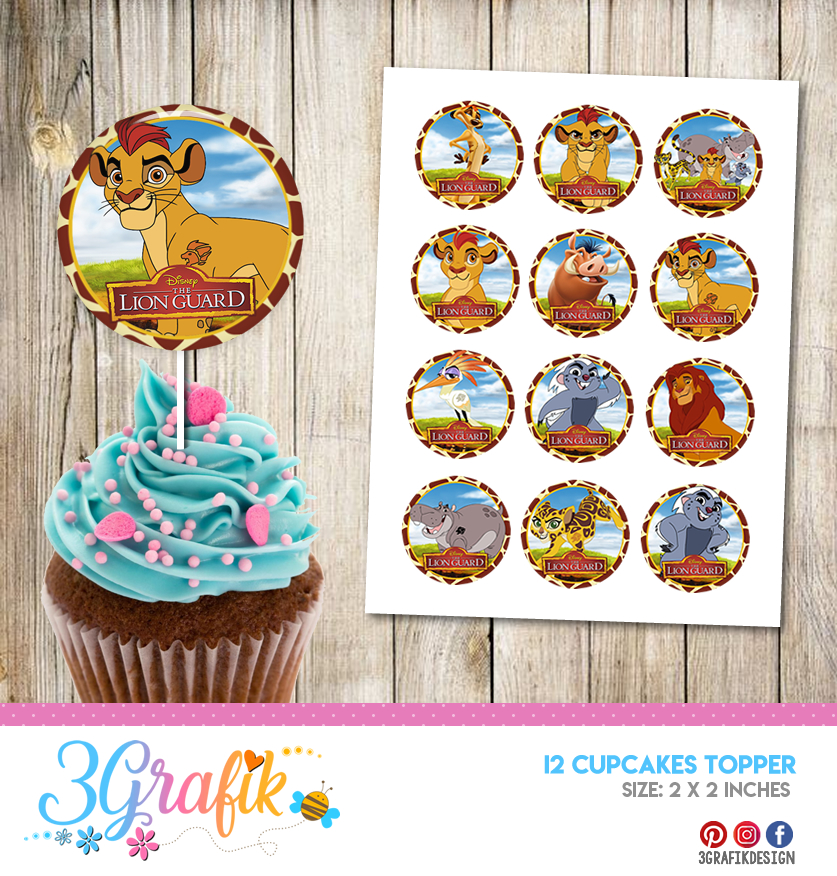 The Lion Guard Cupcakes Topper Printable 3grafik