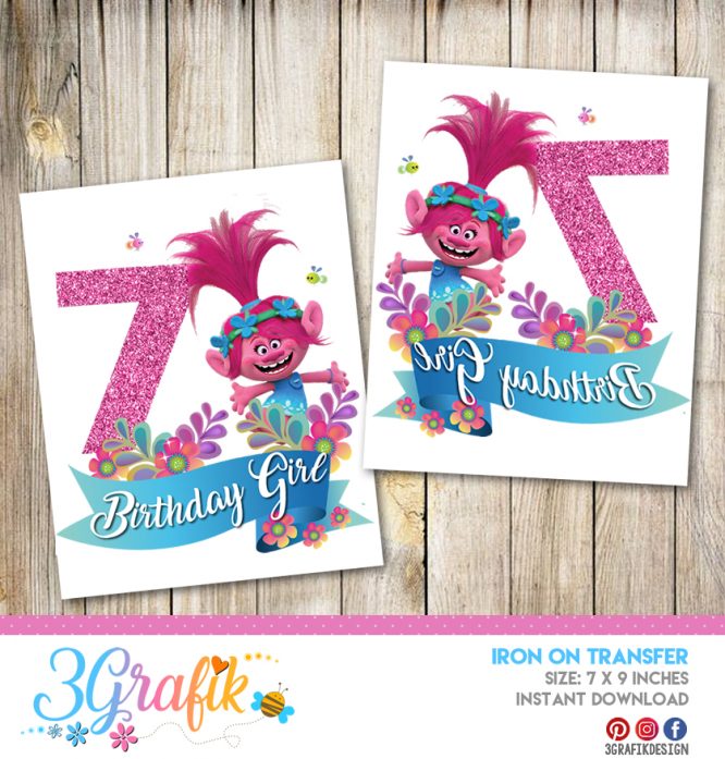 Trolls N°7 – Iron on Transfer – Printable