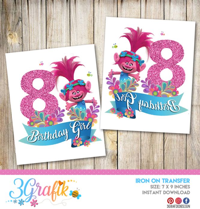 Trolls N°8 – Iron on Transfer – Printable