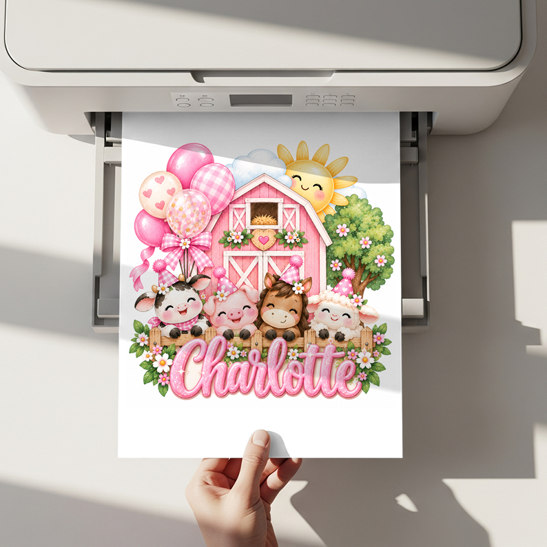 Personalized Farm Cake Topper