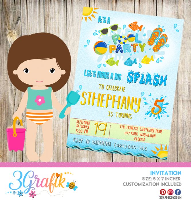 Pool Party – Invitation – Printable