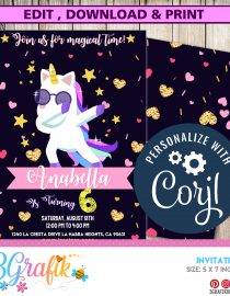 Unicorn Dance Invitation