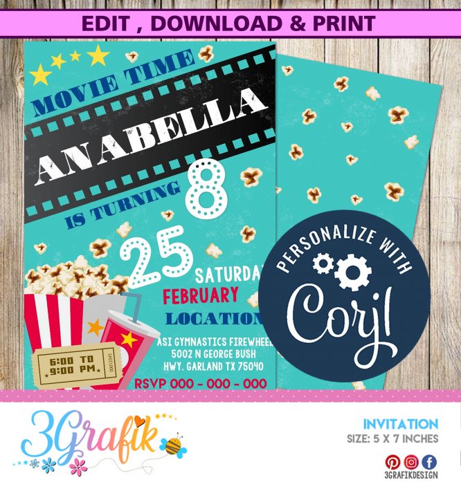 Cinema Party Invitation