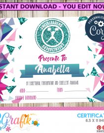 EDITABLE Cheerleader Certificate