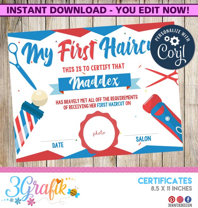 First Haircut Certificate