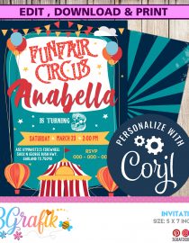 Funfair Circus Invitation