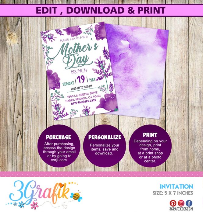 Mothers Day Brunch Invitation