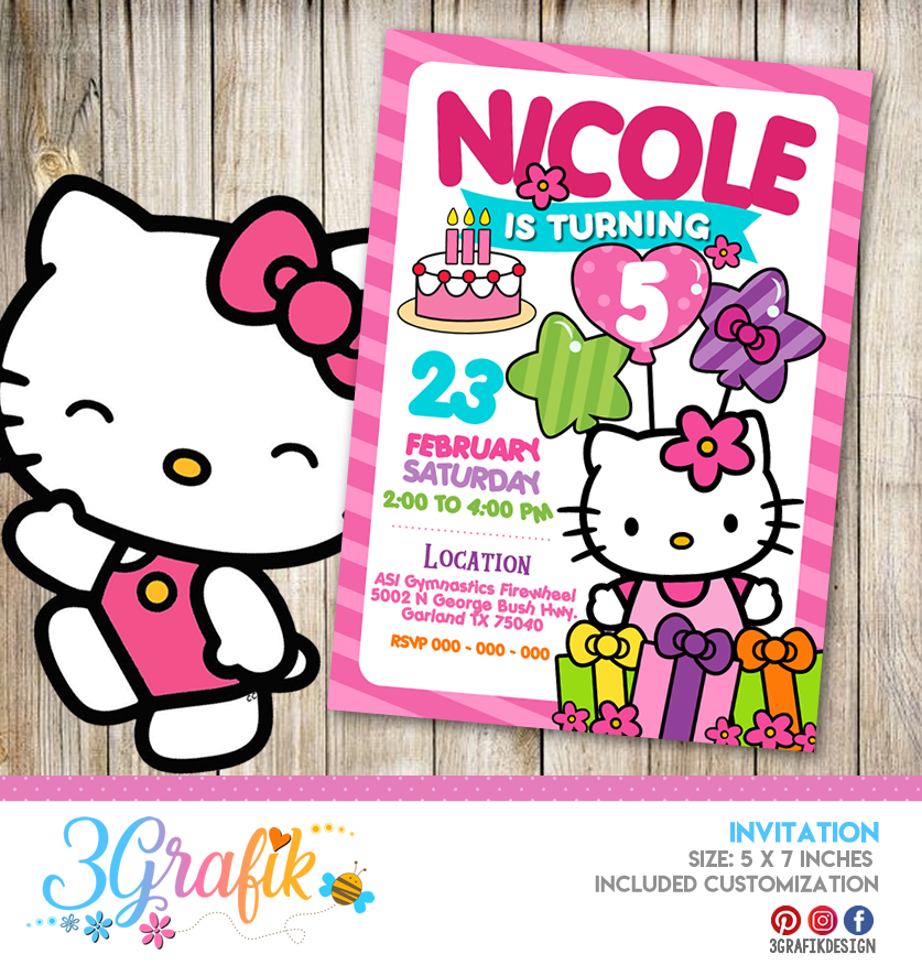 Hello Kitty Invitation Printable 3grafik Hello Kitty Invitation Printable 3grafik