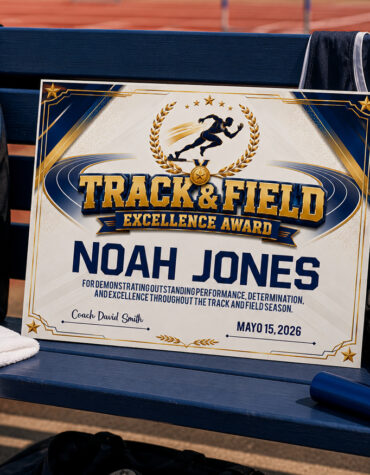 Track and Field Certificate Template