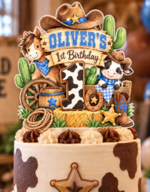 Cowboy Birthday Cake Topper